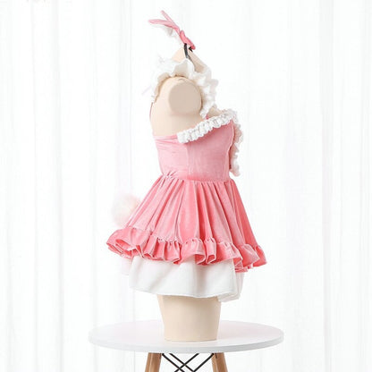 Sissy For Life Pink Bunny Dress - Sissy Lux
