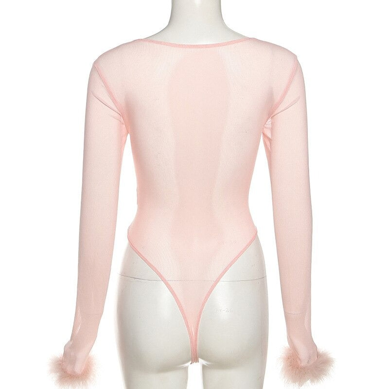 Sissy Lola Feather Bodysuit - Sissy Lux