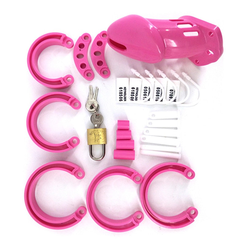 Bimbo Sissy Pink Chastity Cage - Sissy Lux