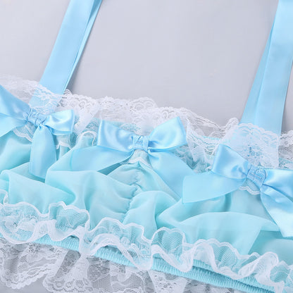 Ruffled Chiffon Lingerie Set - Sissy Lux