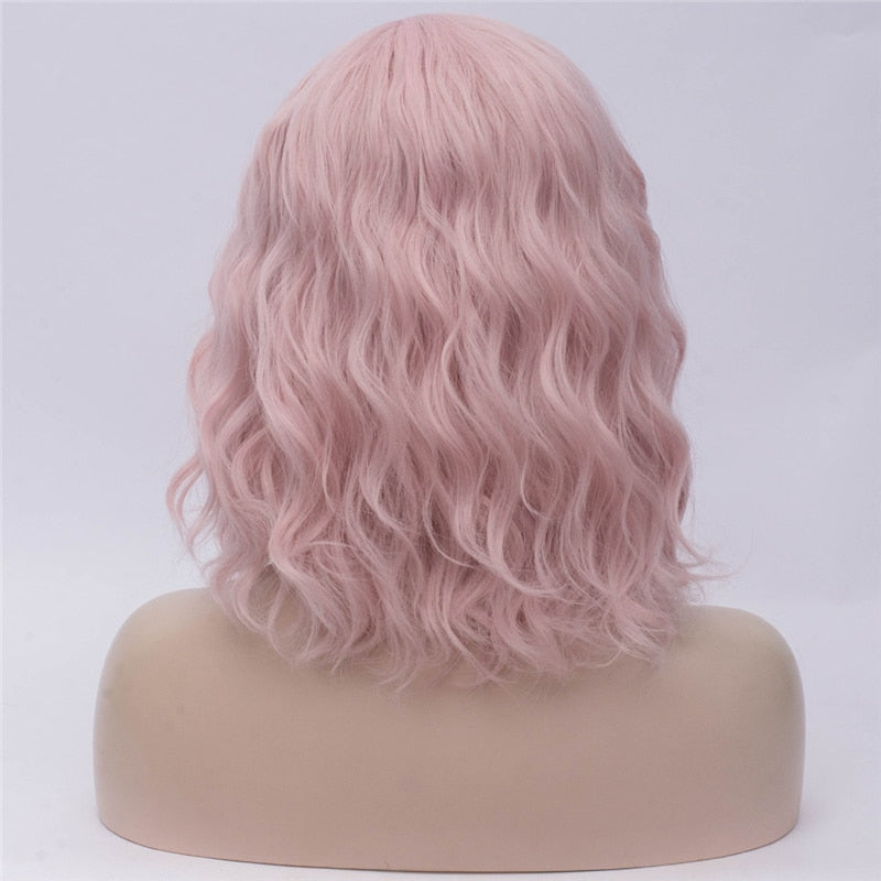 Pink Short Curly Wig - Sissy Lux