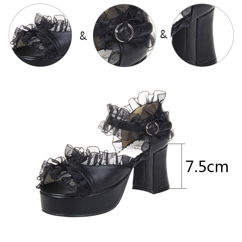 Super Frilly Sissy Shoes - Sissy Lux