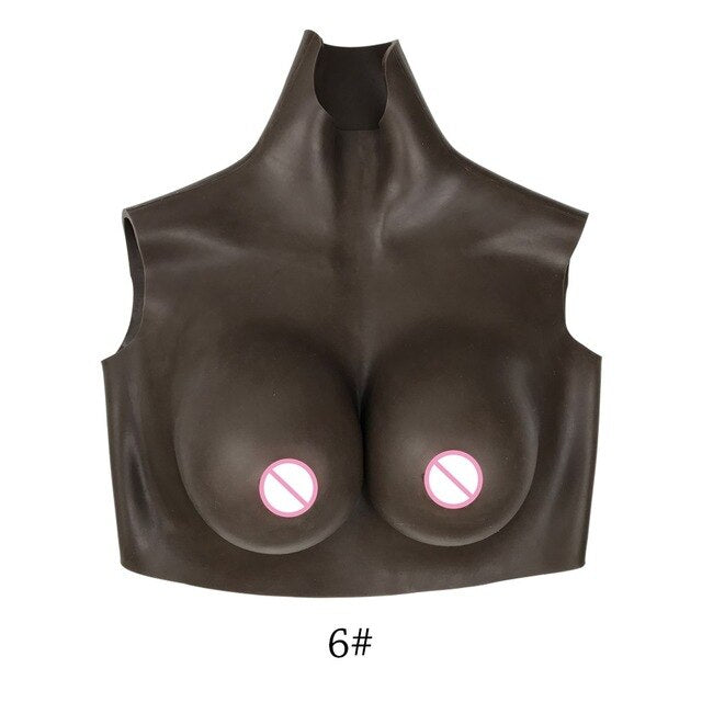 D Cup Silicone Breast Forms Full Bodysuit - Sissy Lux