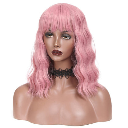 "Cute Sissy" Wavy Wig with Bangs - Sissy Lux