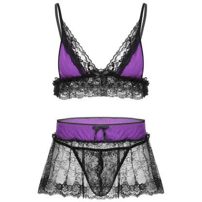 "Sissy Leonor" Lace Lingerie Set - Sissy Lux