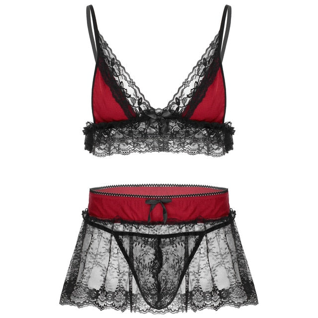 "Sissy Leonor" Lace Lingerie Set - Sissy Lux