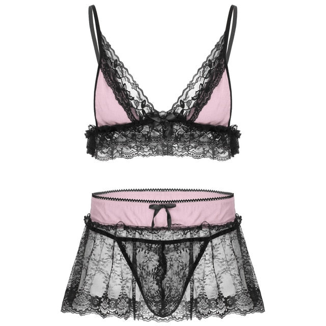 "Sissy Leonor" Lace Lingerie Set - Sissy Lux