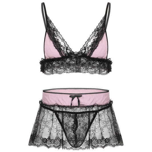 "Sissy Leonor" Lace Lingerie Set - Sissy Lux