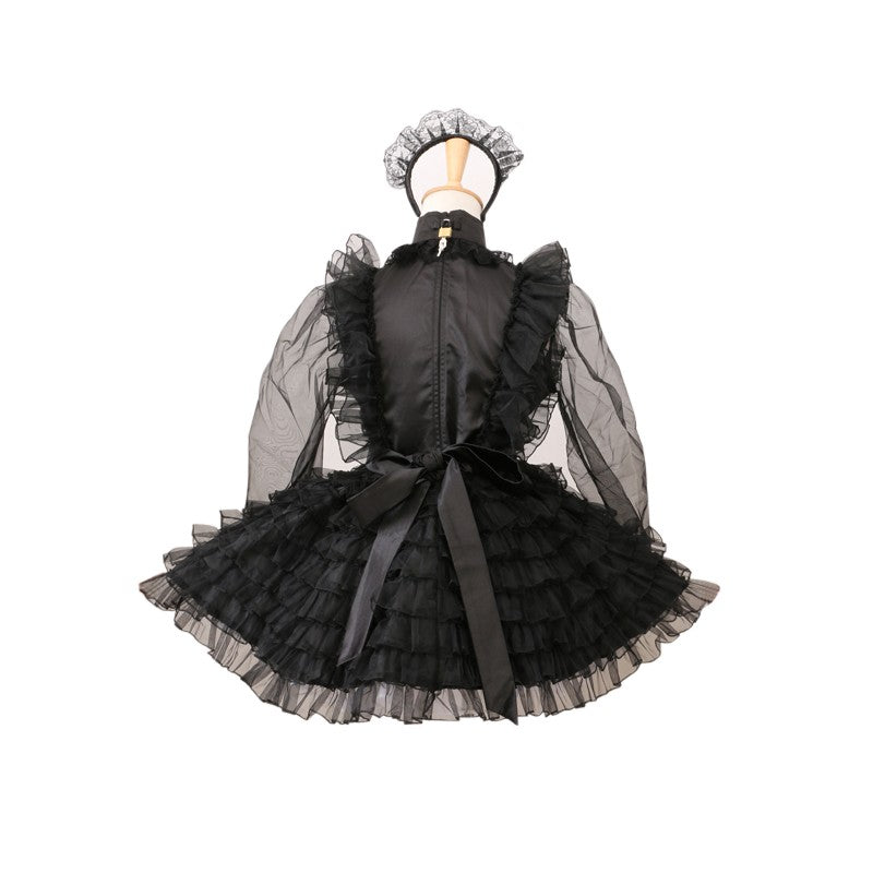 Lockable Organza Maid Dress - Sissy Lux