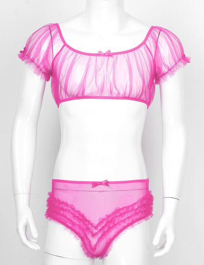 "Sissy Stacey" Sheer Lingerie Set - Sissy Lux