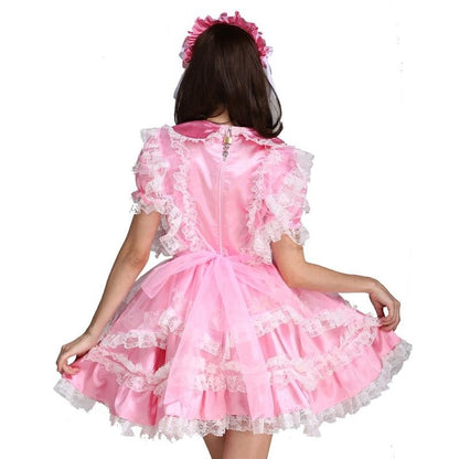 Lockable Pink Sissy Maid Dress - Sissy Lux