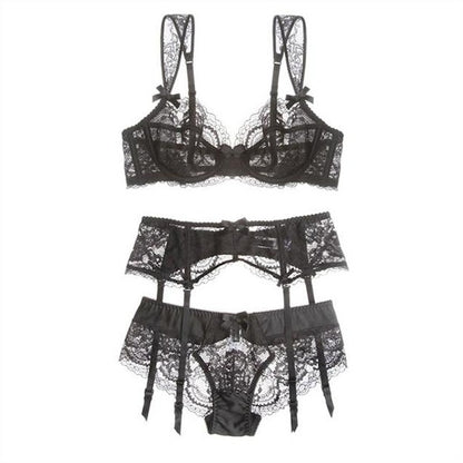 3 Piece Lux Lace Sissy Lingerie Set - Sissy Lux