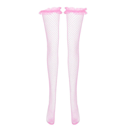 Pink Mesh Sissy Stockings - Sissy Lux