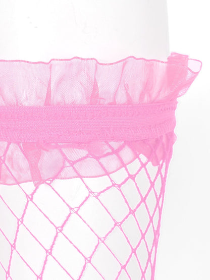 Pink Mesh Sissy Stockings - Sissy Lux