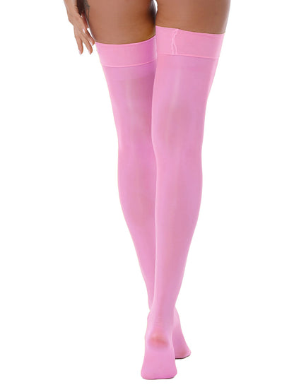 Sissy Mimi Pink Thigh High Stockings